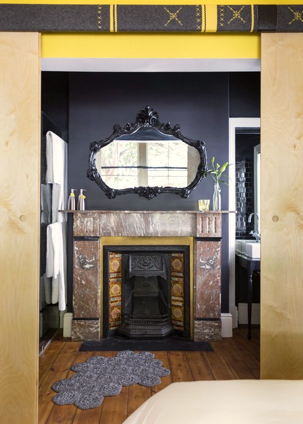 The fireplace